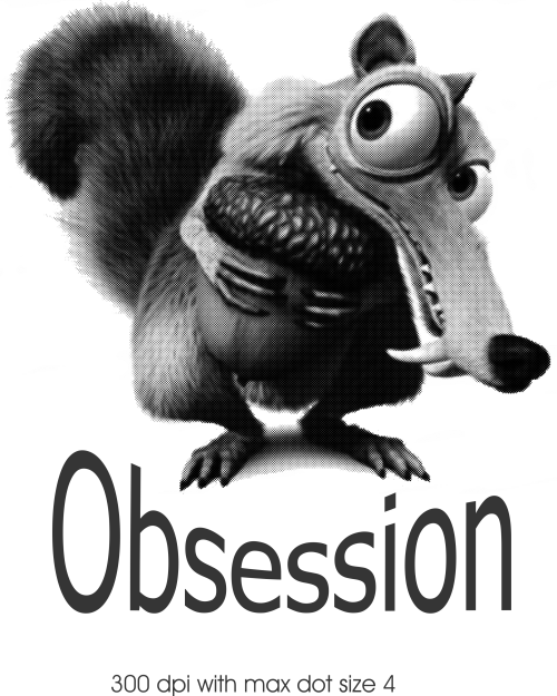 Halftones for screen print